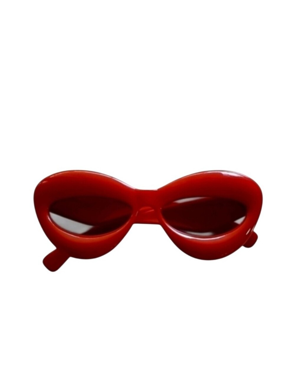 Inflated Red Cat-Eye Fashion Sunglasses